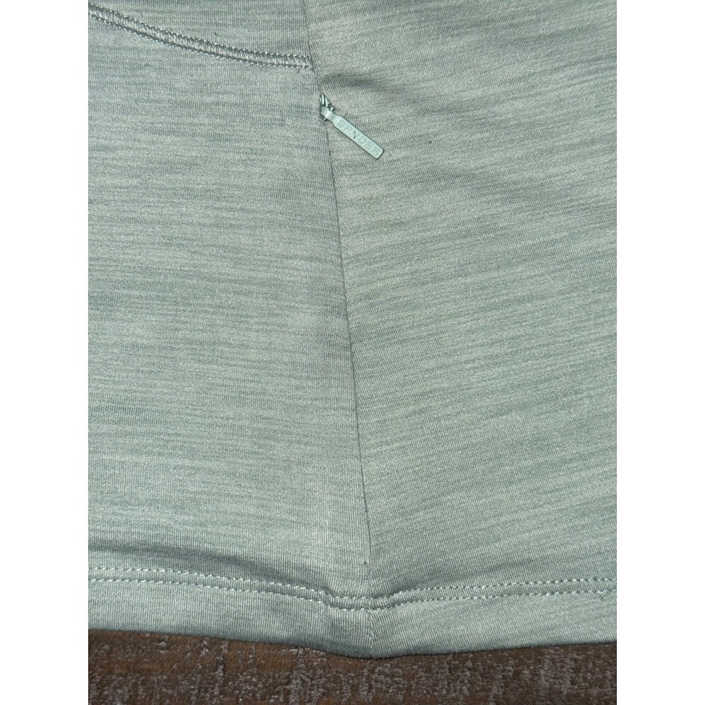Spyder Active T-Shirt Womens XL Sage Green Short Sleeve Zip Pocket Preloved - Picture 6 of 10